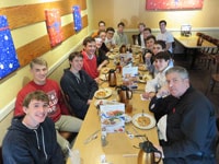During the Thanksgiving break, a group of alums from Class of 2014 got together with Mr. Haaser and Fr. Gregory to enjoy some tasty food and catch-up with each other, remember old times, and renew friendships.