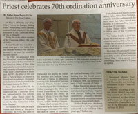 Fr. Ralph March celebrates his 70th Anniversary of Ordination