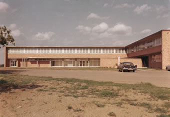 Picture of the first wings of Our Lady of Dallas (1959).