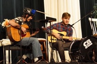 "Hear, hear!" for Fr. Thomas and the Upper School on another successful Fall Coffee House.