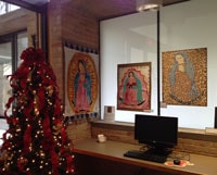 Sophomore and Junior Spanish students recreated paintings of the Virgin of Guadalupe and paintings by hispanic artists.