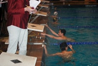 Well done!  A Cistercian Sophomore will receive the SPC SWIMMER OF THE YEAR award for his outstanding performance at the SPC Championships. He currently holds 3 individual SPC swim records, more than any other current record holder! He also qualifies as a High School All American in swimming for 2014-2015 from the National Interscholastic Swim Coaches Association.