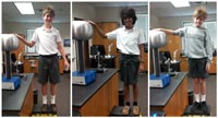 Students with Van de Graaff generator